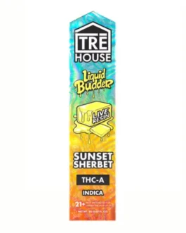 Sunset Sherbet Tre House THC-A Live Resin Liquid Budder Vape 2G